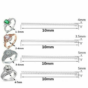 4-Pack Ring Size Adjuster Invisible Clear Ring Sizer Jewelry Fit Reducer Guard