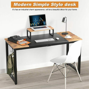 BestOffice Computer desk office hook with monitor riser, natural