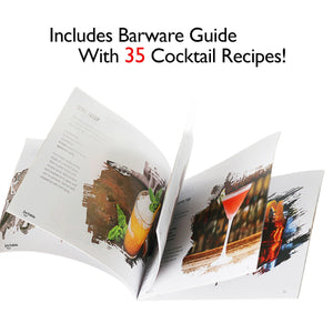 16 PC Bartender Kit Complete Cocktail Shaker Bar Tools Set with Lemon Squeezer 840073697611