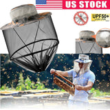 Mosquito Head Face Net Hat Sun Bee Insect Protection Hidden Mesh Cap Men Women