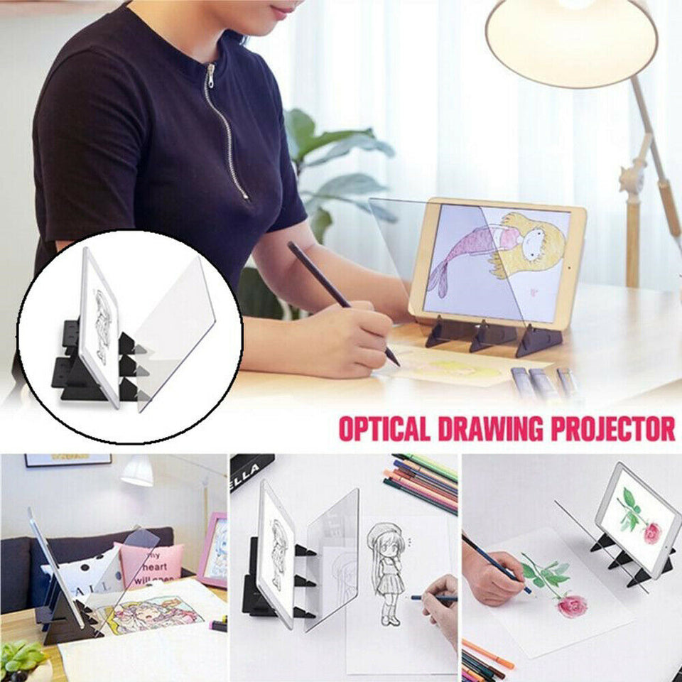 9'' Sketch Pad Tracing Drawing Board Optical Projector Art Painting Reflection