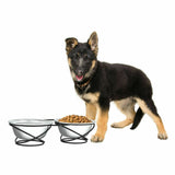 40 Oz Elevated Pet Dog Cat Stainless Steel Bowls Decorative Stand Food Water 193420442595