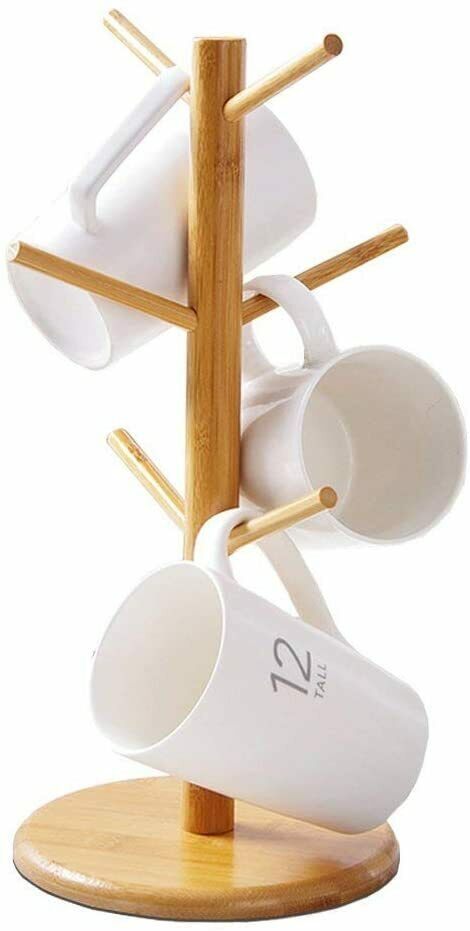 Kitchen Mug Tree Holder Coffee Cup Tea Drying Rack Stand Storage Organizer