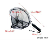 Fly Fishing Landing Handle Net Nomad Rubber Fish Nylon Mesh Trout Bag Tackle