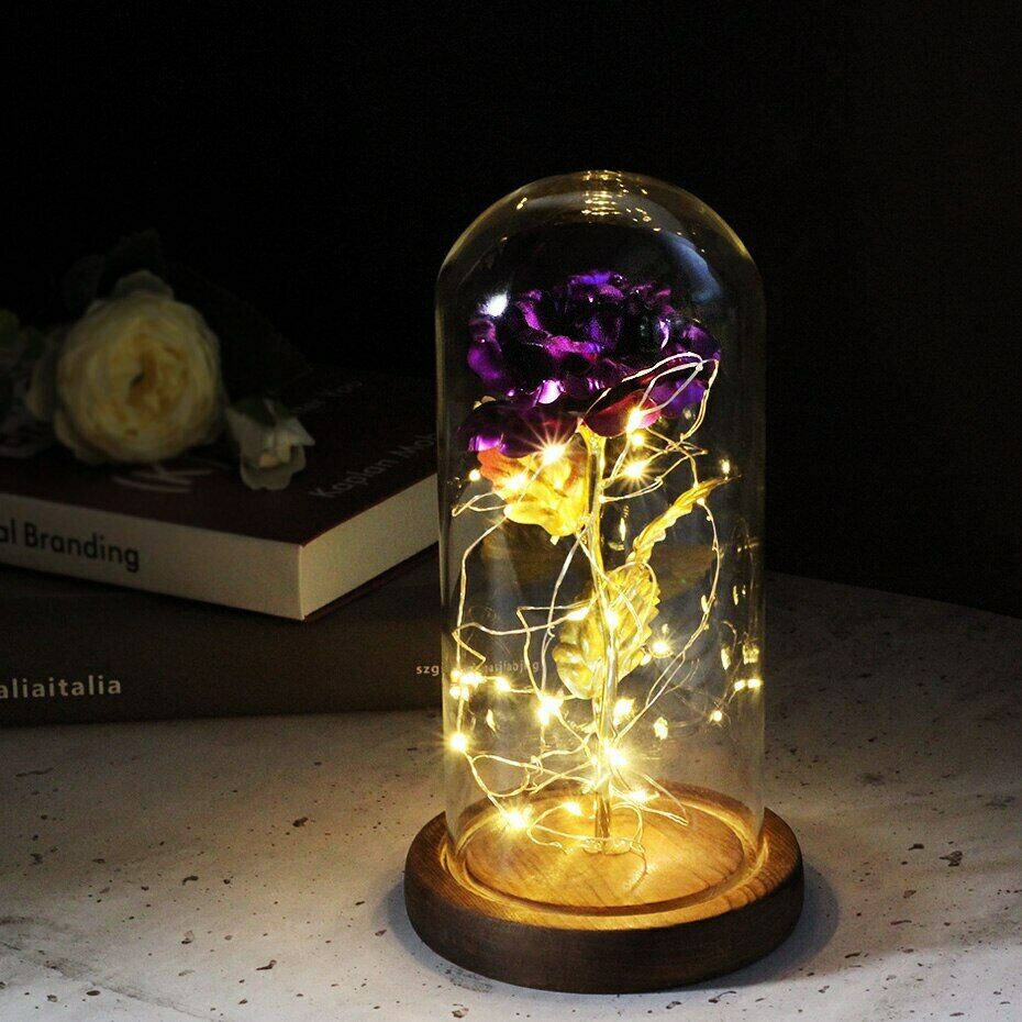 Eternal Rose Flower LED Enchanted Galaxy Rose LED Light Valentine's Gift