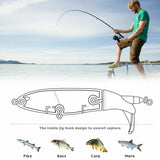 30PCS Kinds of Fishing Lures Crankbaits Hooks Minnow Baits Bass Tackle Crank Set