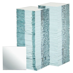 120-Piece Square Mirrors, 1x1 Inch Bulk Glass Mosaic Tiles for Arts & Crafts
