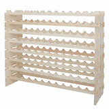96 Bottles Holder Wine Rack Stackable Storage 8 Tier Solid Wood Display Shelves 700161293210