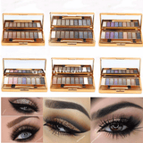 9 Colors Glitter Eyeshadow Eye Shadow Palette & Makeup Cosmetic Brush Set NEW