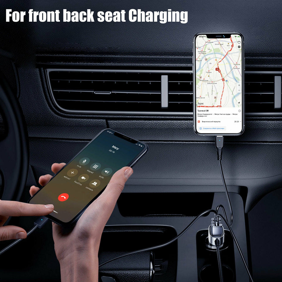 6.2A Fast Charging Car Charger 31W Multi 5 USB Ports Adapter For iPhone Samsung