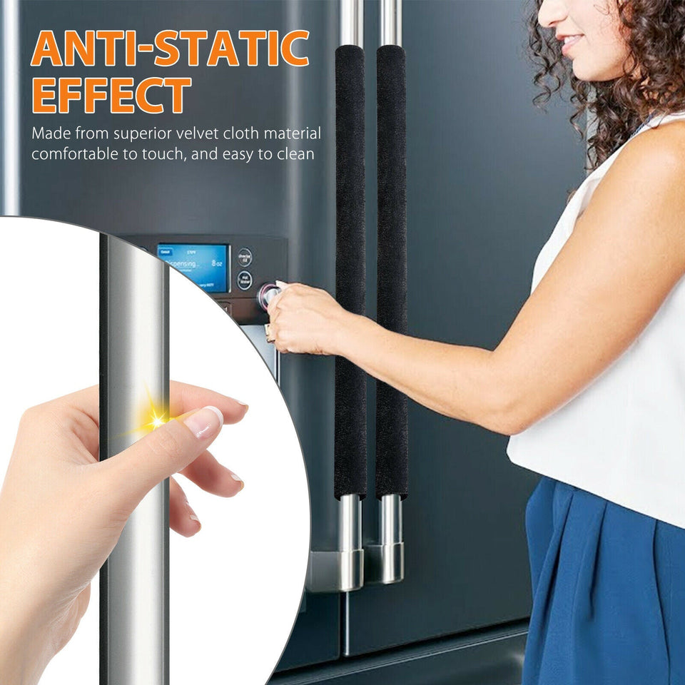 4/2Pcs Refrigerator Door Handle Cover Kitchen Appliance Protector Smudges Decor