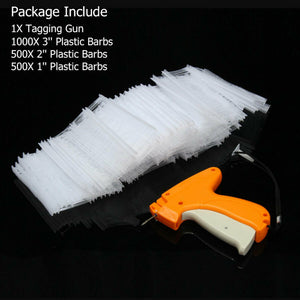 Garment CLOTHING PRICE LABEL TAGGING TAG TAGGER GUN WITH 2000 BARBS 1 Needle