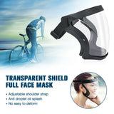 Anti-fog Full Face Shield Super Protective Head Cover Transparent Sports Safety