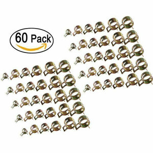 60pack Spring Clips Fuel Hose Line Water Pipe Air Tube Clamps 7/10/11/14/16/17mm