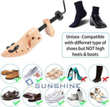 Women Men Adjustable 2-way Expander Tree Wooden Shoes Boots Stretcher US 5-13