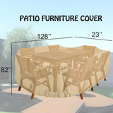 Patio Table & Chair Set Cover - Durable Water Resistant Outdoor Furniture Cover 848837021931