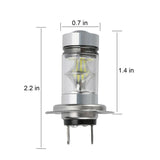 2x H7 LED Headlight High Low Beam Bulb Kit 6000K White 200W 420000LM Fog Light