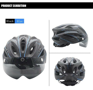 Adult Cycling Bike Helmet, Lightweight Unisex Detachable Magnetic Goggles Visor