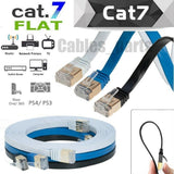 CAT7 Internet Flat Cable RJ45 Network Patch Cord Ethernet Xbox PS4 PC LAN LOT US