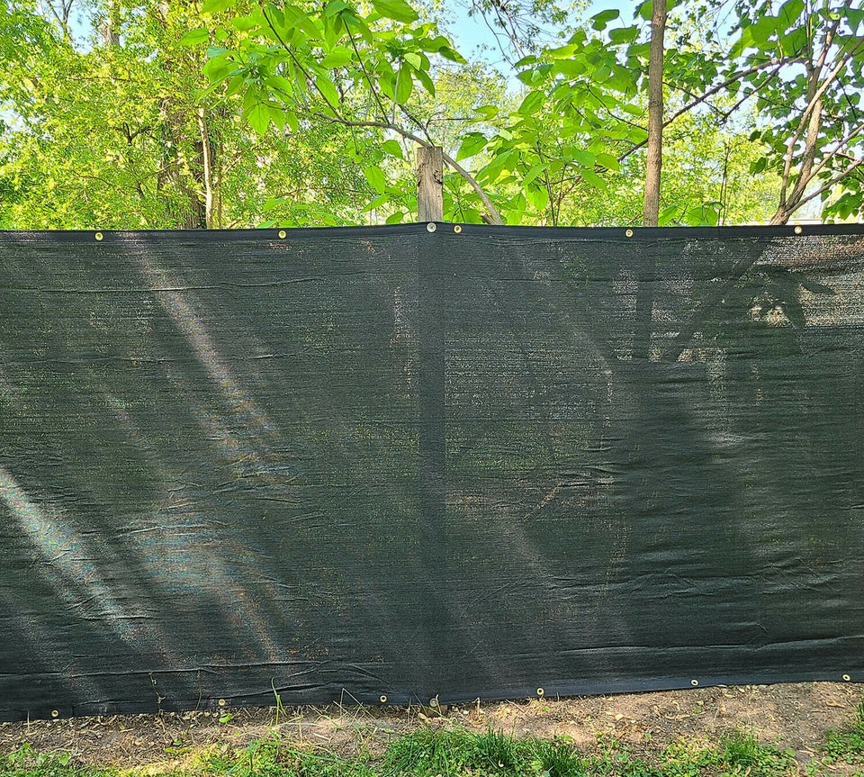 6'x50' Green Fence Privacy Screen, Backyard Shade Mesh Tarp Garden Windscreen