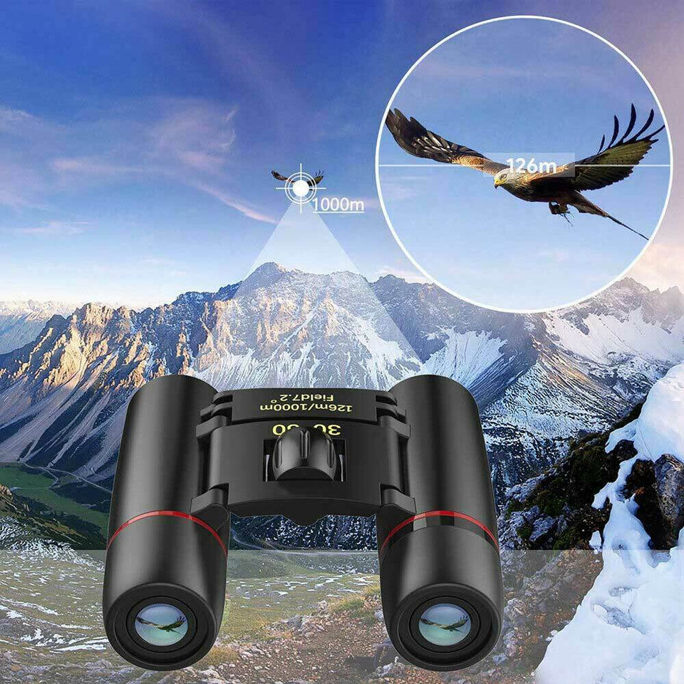 Binoculars 30x60 Zoom Outdoor Travel Compact Folding Telescope Hunting Day/Night