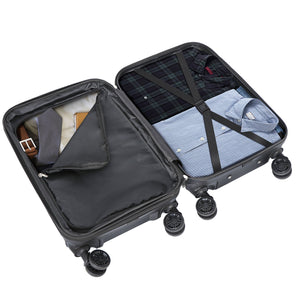 Hardside Carry Luggage Travel Bag Trolley Spinner Carry On Suitcase 21" Black