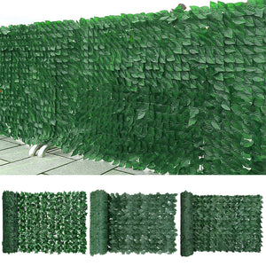 Artificial Privacy Fence Screen Fake Ivy Leaf Foliage Garden Panel Outdoor Hedge