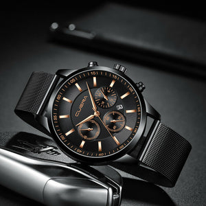 Waterproof Men's Watch Stainless Steel Quartz Luminous Classic Watches