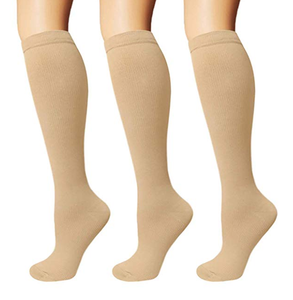(3 Pairs) Compression Socks Knee High 15-20mmHg Graduated Support Men's Women's