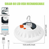 Bright USB Control Solar LED Camping Lamp Rechargeable Light Bulb Tent Light USA