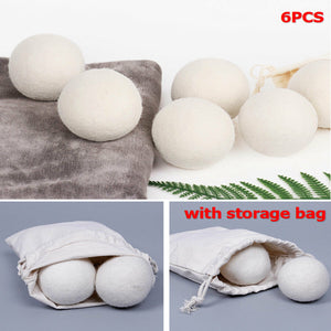 6 Wool Dryer Balls XL 100% Organic Wool Natural Laundry Fabric Softener new
