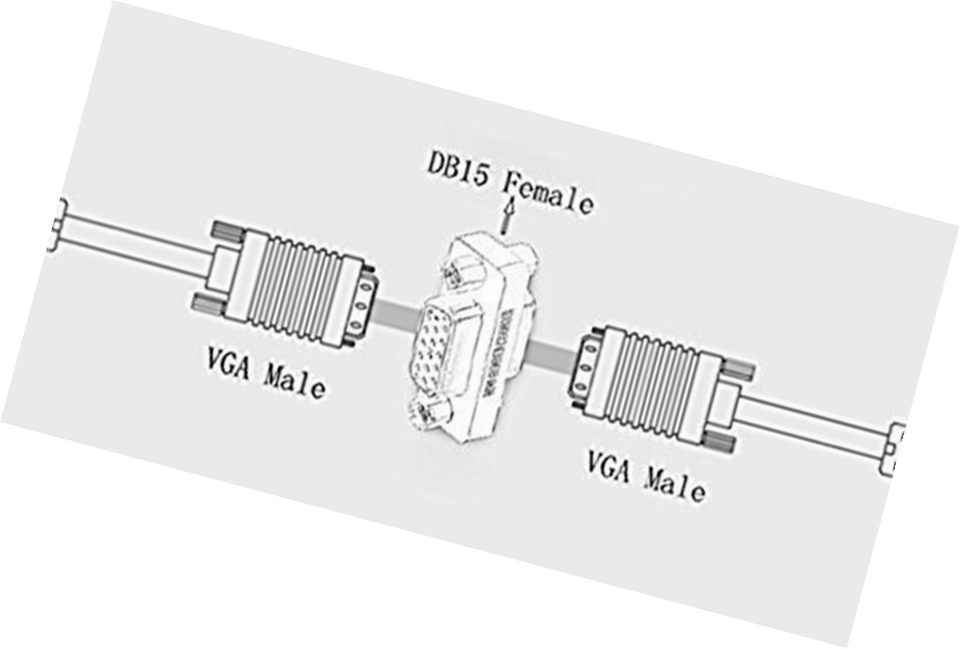 15 Pin VGA SVGA Female to Female Plug Coupler gender Changer Converter Adapter