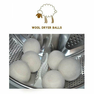 6 Wool Dryer Balls XL 100% Organic Wool Natural Laundry Fabric Softener new