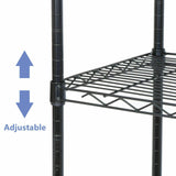 5-Tier Shelves Wire Unit Rack Large Space Storage Rolling with 4 Wheel Casters