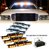 Zone Tech 54 LED Car Emergency Grille Police Strobe Lights Amber White Blue Red