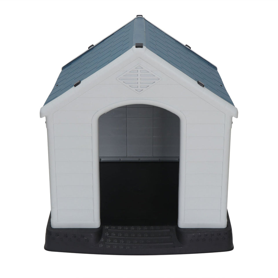 All-Weather Design Dog House Shelter Easy to Assemble Perfect for Backyards  758277379700