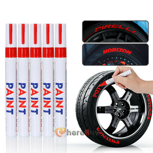 Waterproof Permanent Paint Marker Pen for Car Tyre Tire Tread Rubber Metal Red