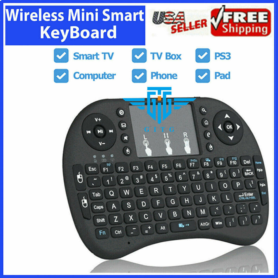 Mini i8 Wireless Keyboard 2.4G with Touchpad for PC Android Desktop PC TV Box US