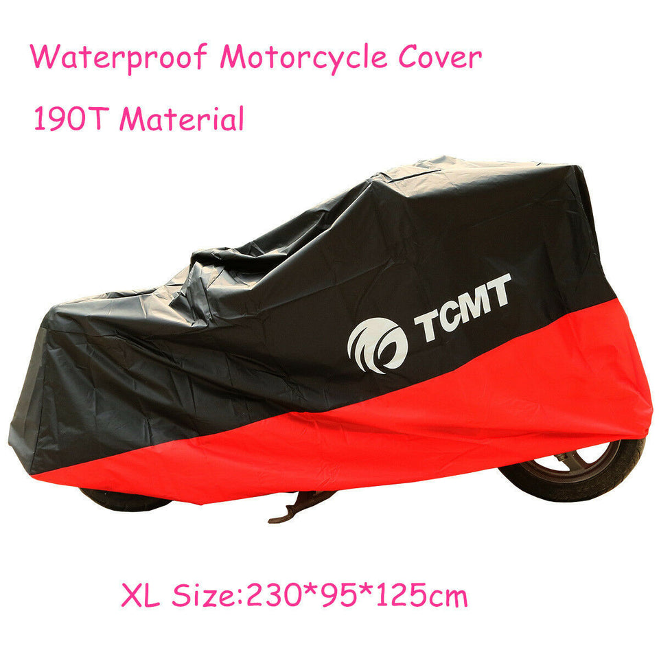 Red Motorcycle Motorbike Scooter Waterproof UV Dust Protector Anti Rain Cover XL