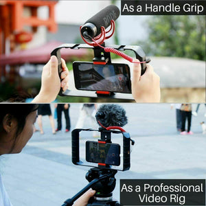 Cell Phone Stabilizer Rig Video Camera Cage Film Making for iPhone Samsung 4-7"