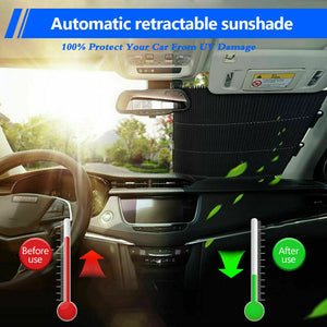 Front Car Retractable Windshield Sun Shade Visor SUV Window Folding Block Cover