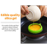 4PCS NEW Egg Fried Mold Silicone Ring Pancake Silica Gel Kitchen Cooking Tool US