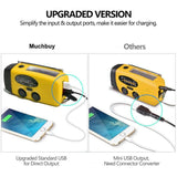 Emergency Solar Hand Crank NOAA Weather Radio Power Bank Charger Camping Tool