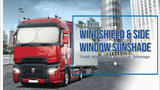 Zone Tech Semi  Truck Windshield and Side Windows Nylon Sunshade Super Jumbo