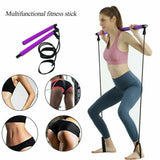 Pilates Bar Exercise Kit Portable Gym Band Fitness Yoga Toning Resistance Stick