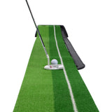 8.2ft Golf Green Grass Putting Mat Auto Ball Return Trainer Practice Mat Indoor