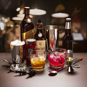 16 PC Bartender Kit Complete Cocktail Shaker Bar Tools Set with Lemon Squeezer 840073697611