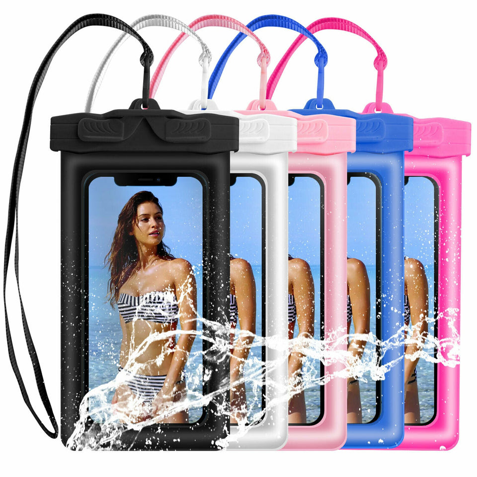 3 Pack Swimming Waterproof Bag For Cell Phone Touch Screen Pouch Dry Bag Case