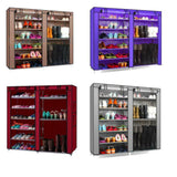 New Portable Double Shoe Rack Closet Shelf Storage Organizer Cabinet 9 Layer
