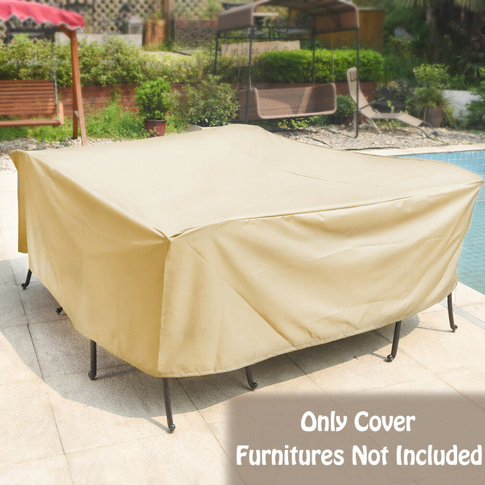 Patio Table & Chair Set Cover - Durable Water Resistant Outdoor Furniture Cover 848837021931